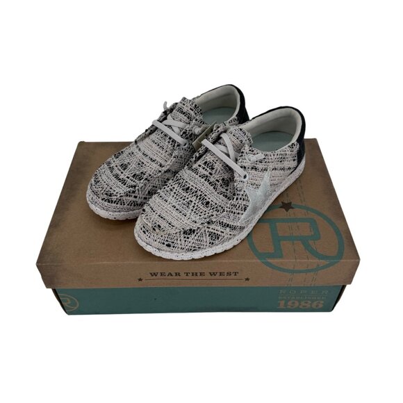 Roper‎ - Womens Hang Loose Shoes - Black and White - Size 5 - Picture 2 of 8